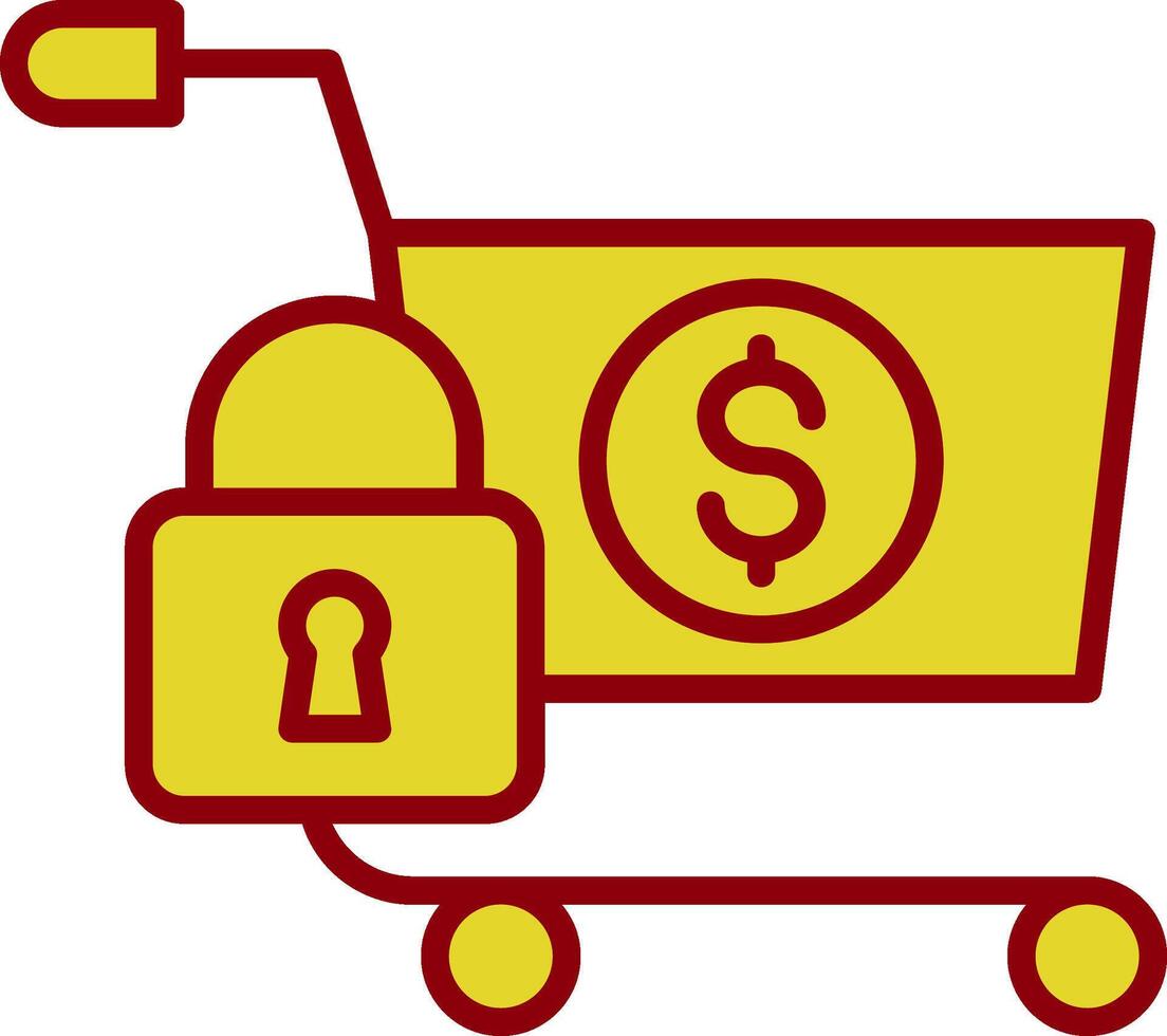Secure OnLine Circle Multi Circle Shopping Vintage Icon Design vector