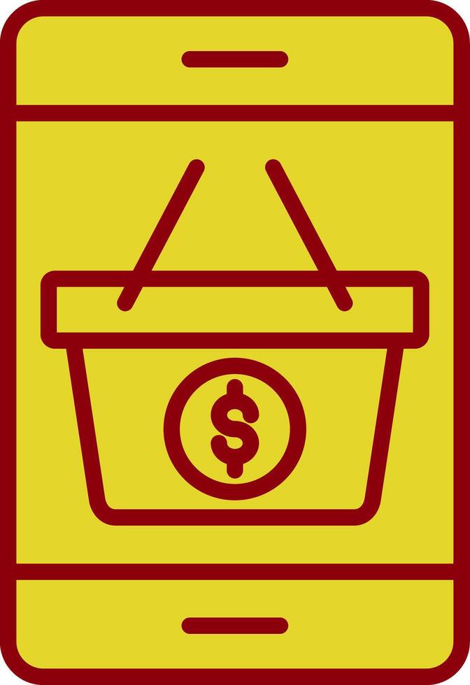 Mobile Shopping Vintage Icon Design vector