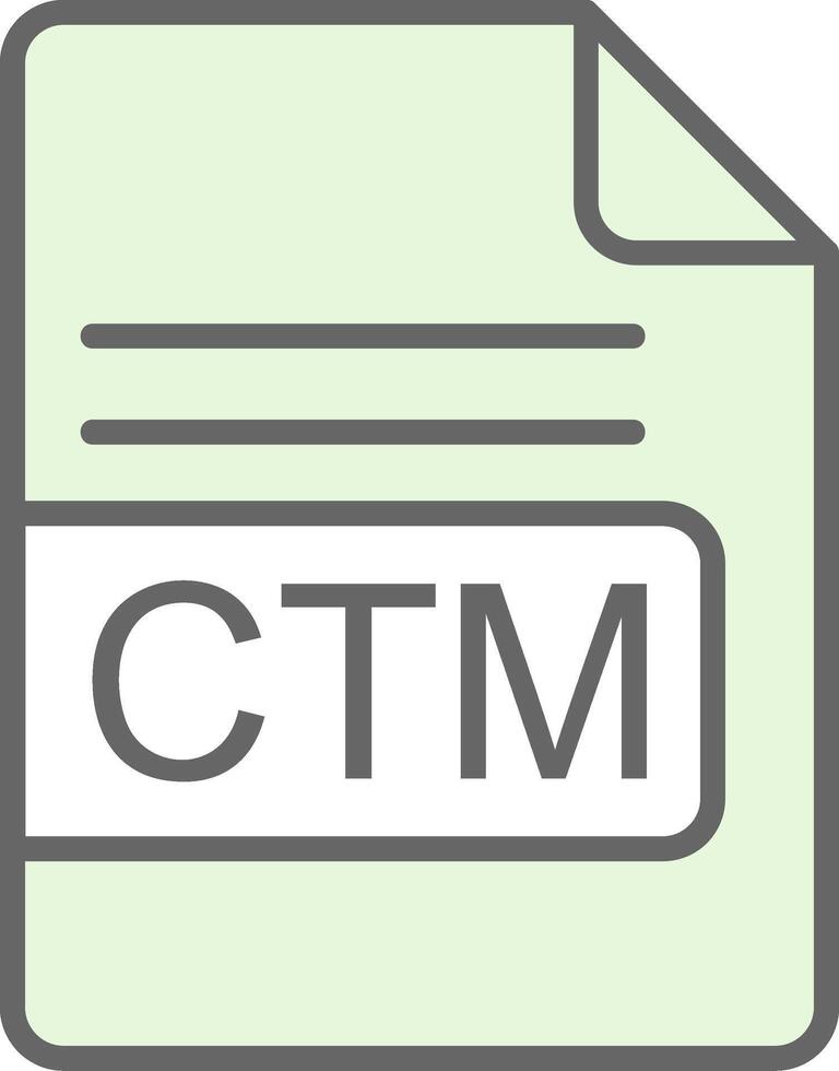 CTM File Format Fillay Icon Design vector