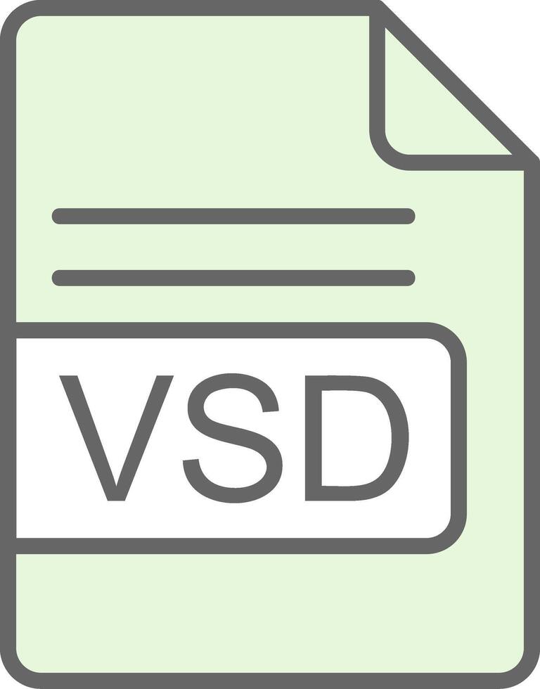 vsd archivo formato relleno icono diseño vector