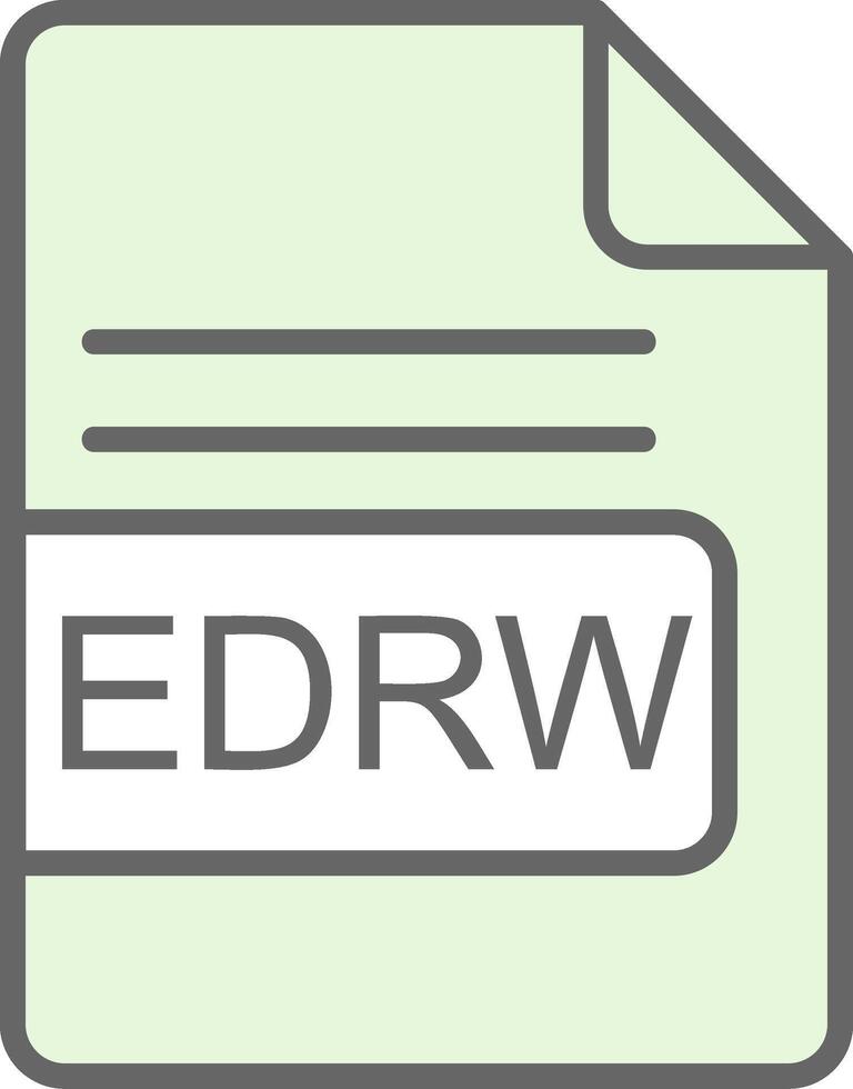 edrw archivo formato relleno icono diseño vector