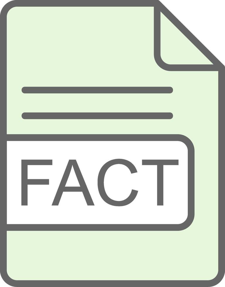 FACT File Format Fillay Icon Design vector