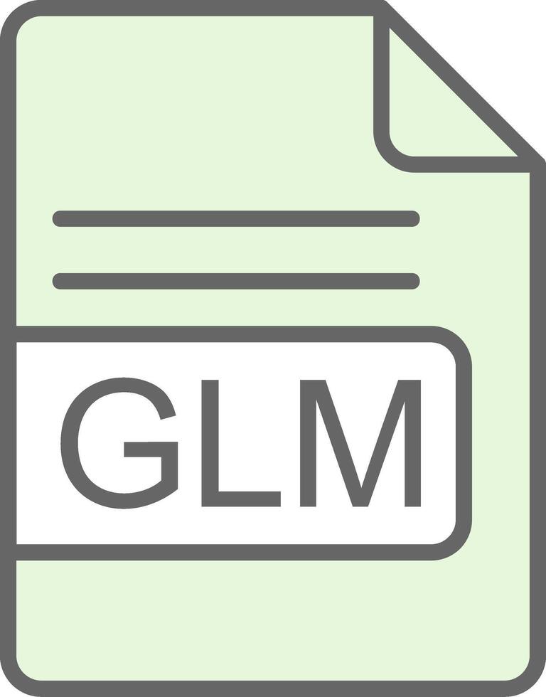 glm archivo formato relleno icono diseño vector