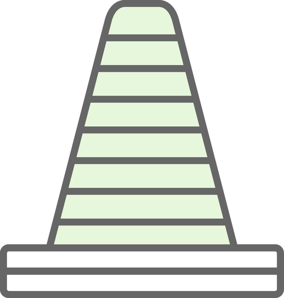 Traffic Cone Fillay Icon Design vector