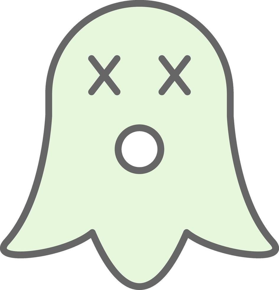 Ghost Fillay Icon Design vector