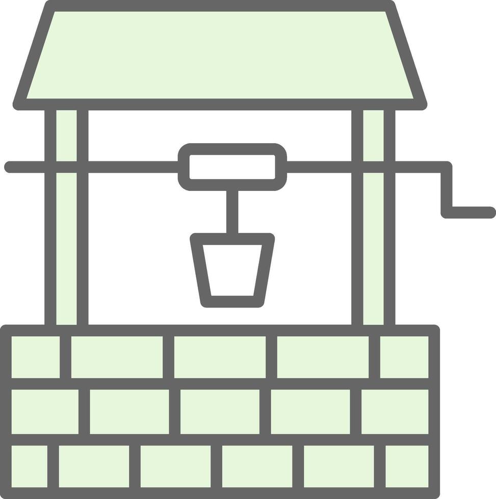 Water Well Fillay Icon Design vector