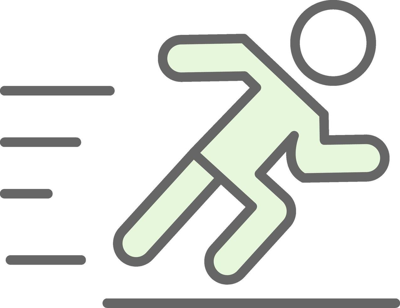 Jogging Fillay Icon Design vector