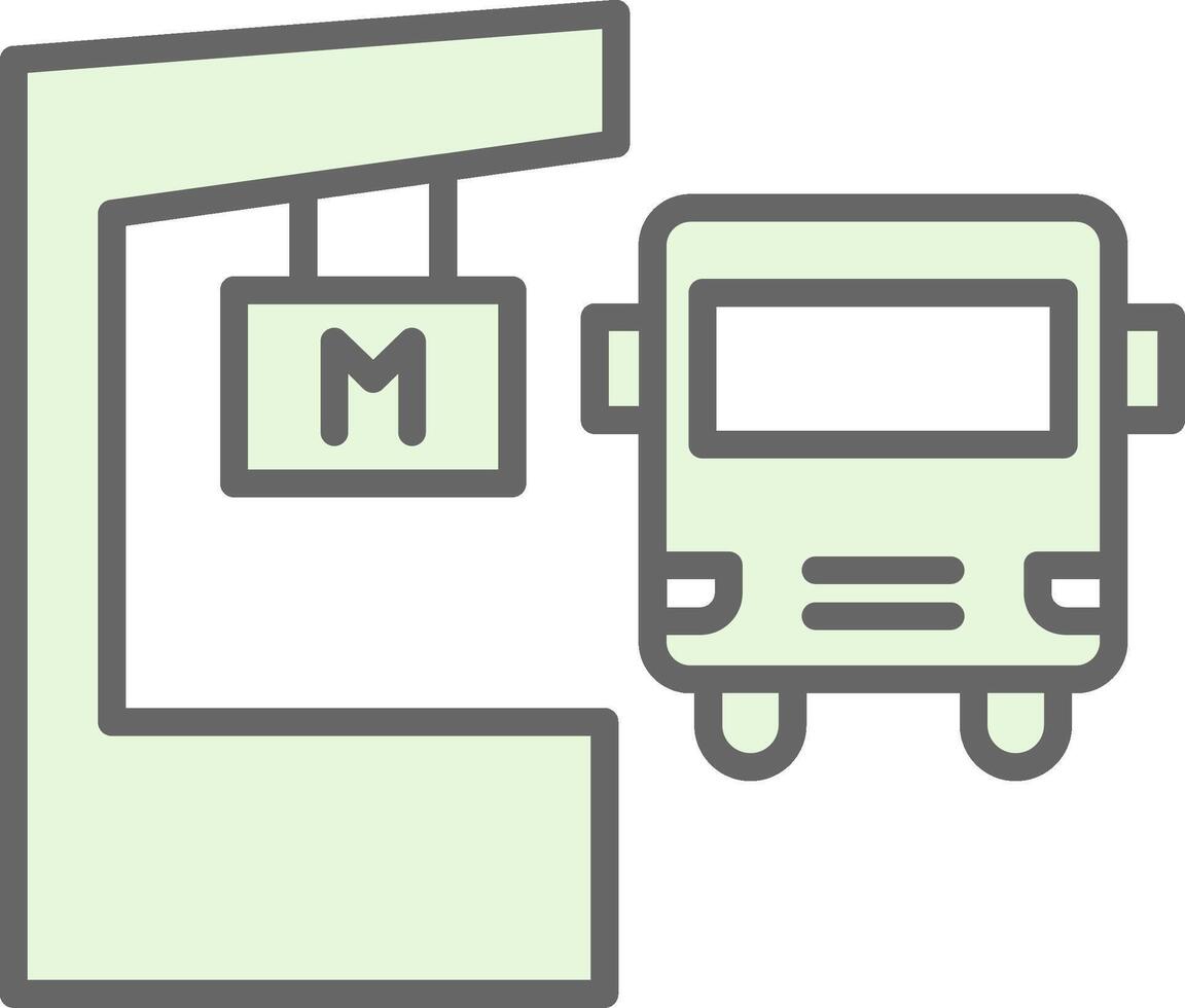 Metro Station Fillay Icon Design vector