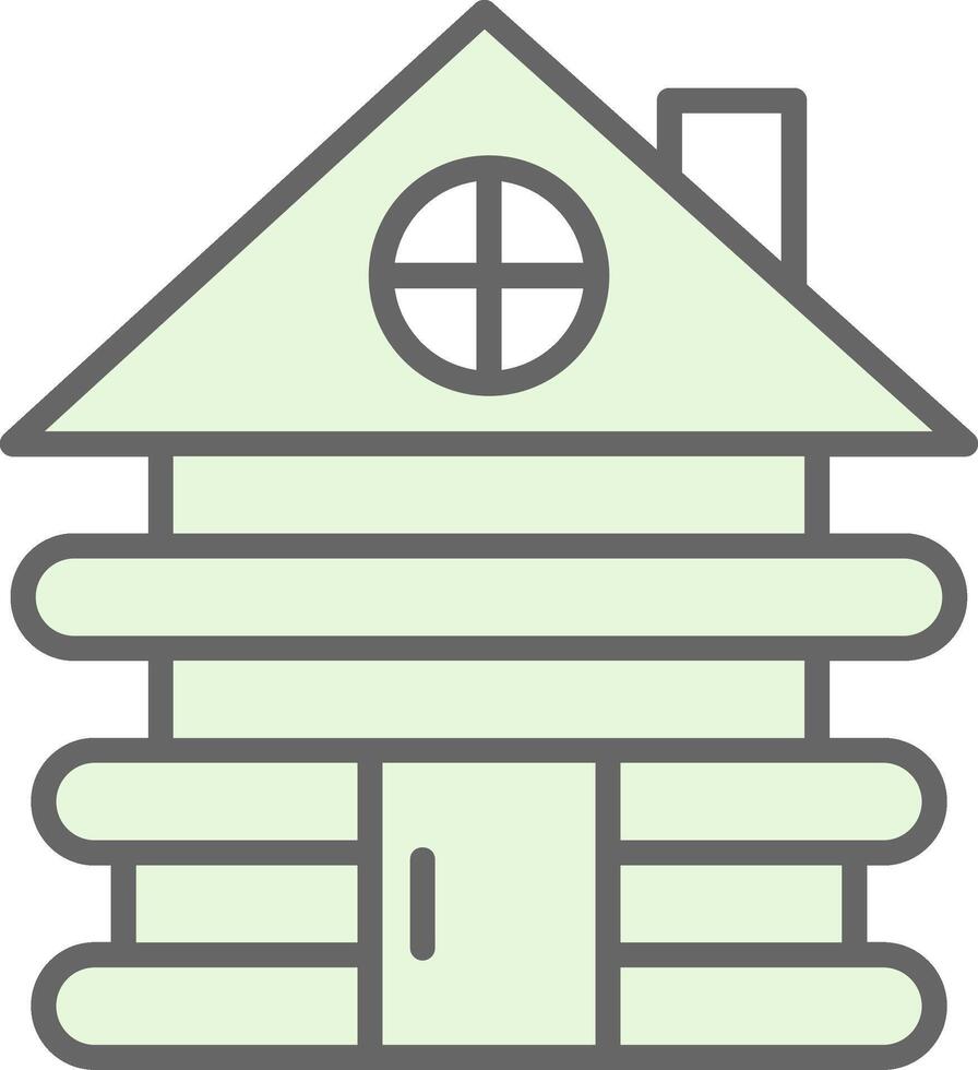 Cabin Fillay Icon Design vector
