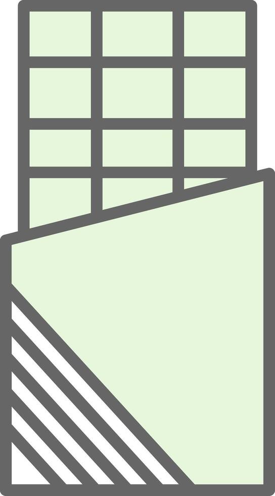 Chocolate Bar Fillay Icon Design vector