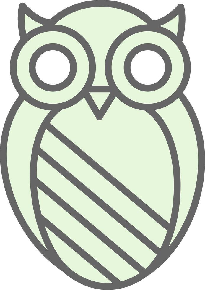 Owl Fillay Icon Design vector