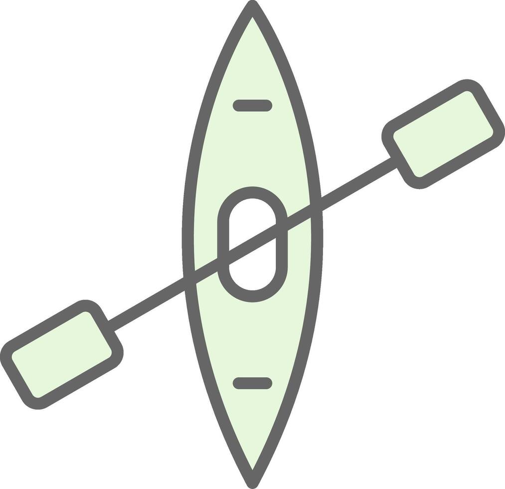 Canoe Fillay Icon Design vector