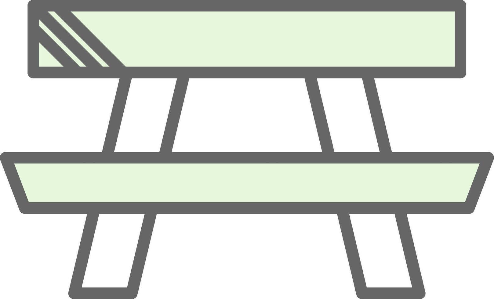 Picnic Table Fillay Icon Design vector