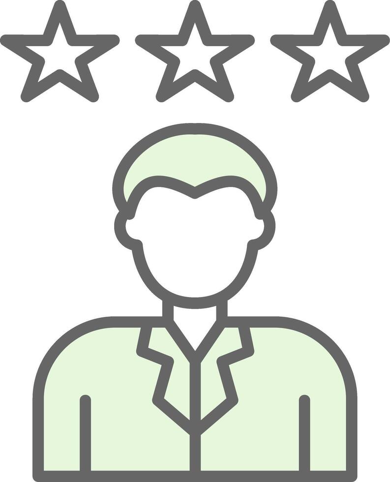 Customer Review Fillay Icon Design vector