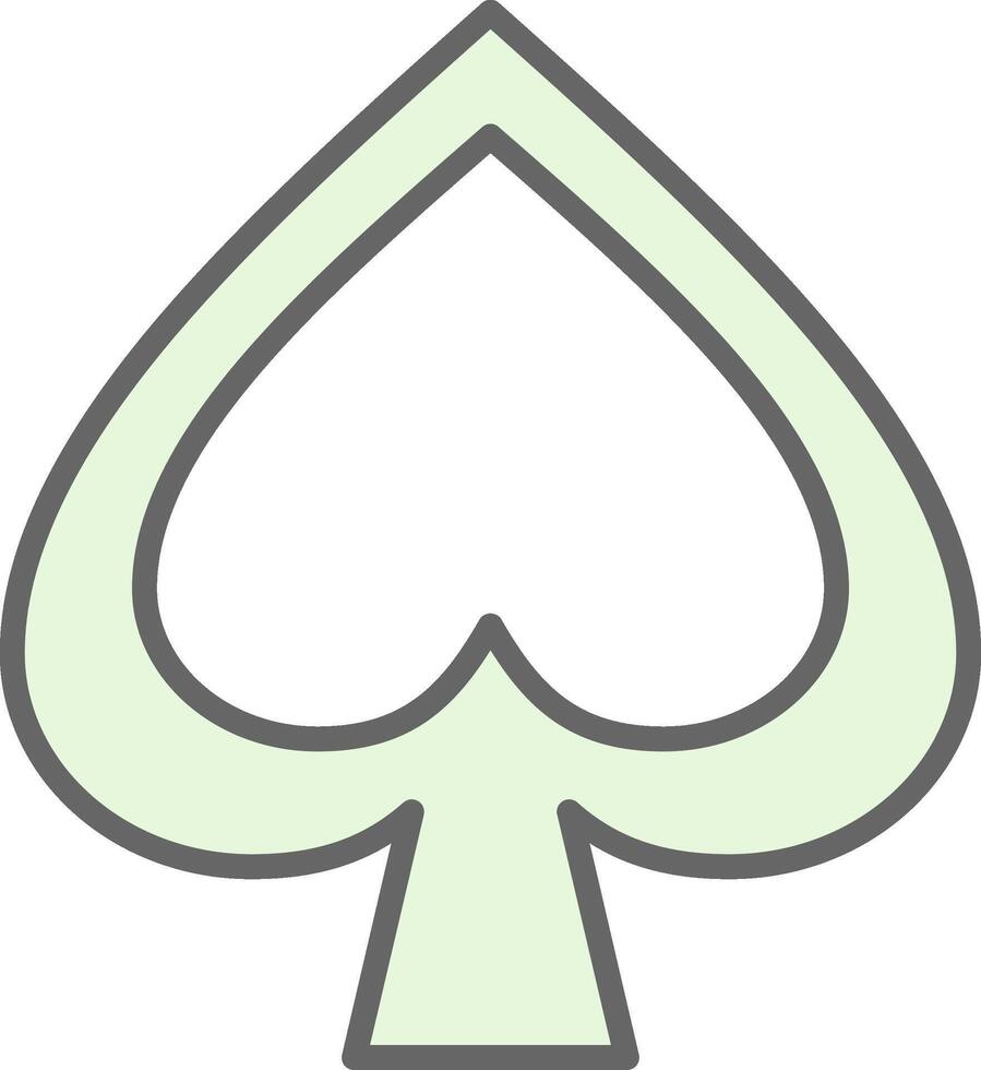 Spade Fillay Icon Design vector