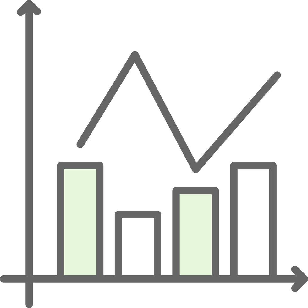 Bar Chart Fillay Icon Design vector