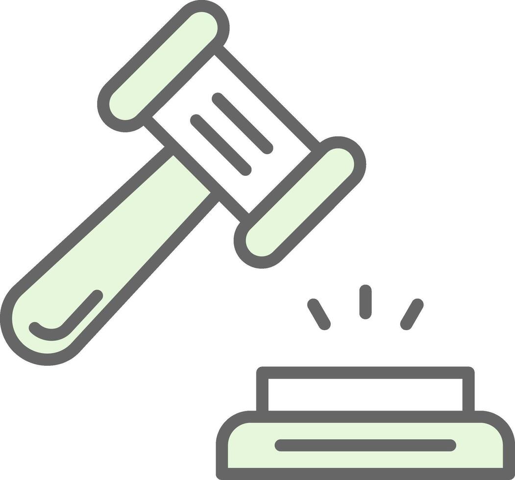 Hammer Fillay Icon Design vector