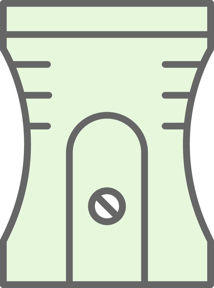 Sharpener Fillay Icon Design vector