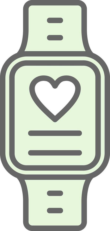 Watch Fillay Icon Design vector
