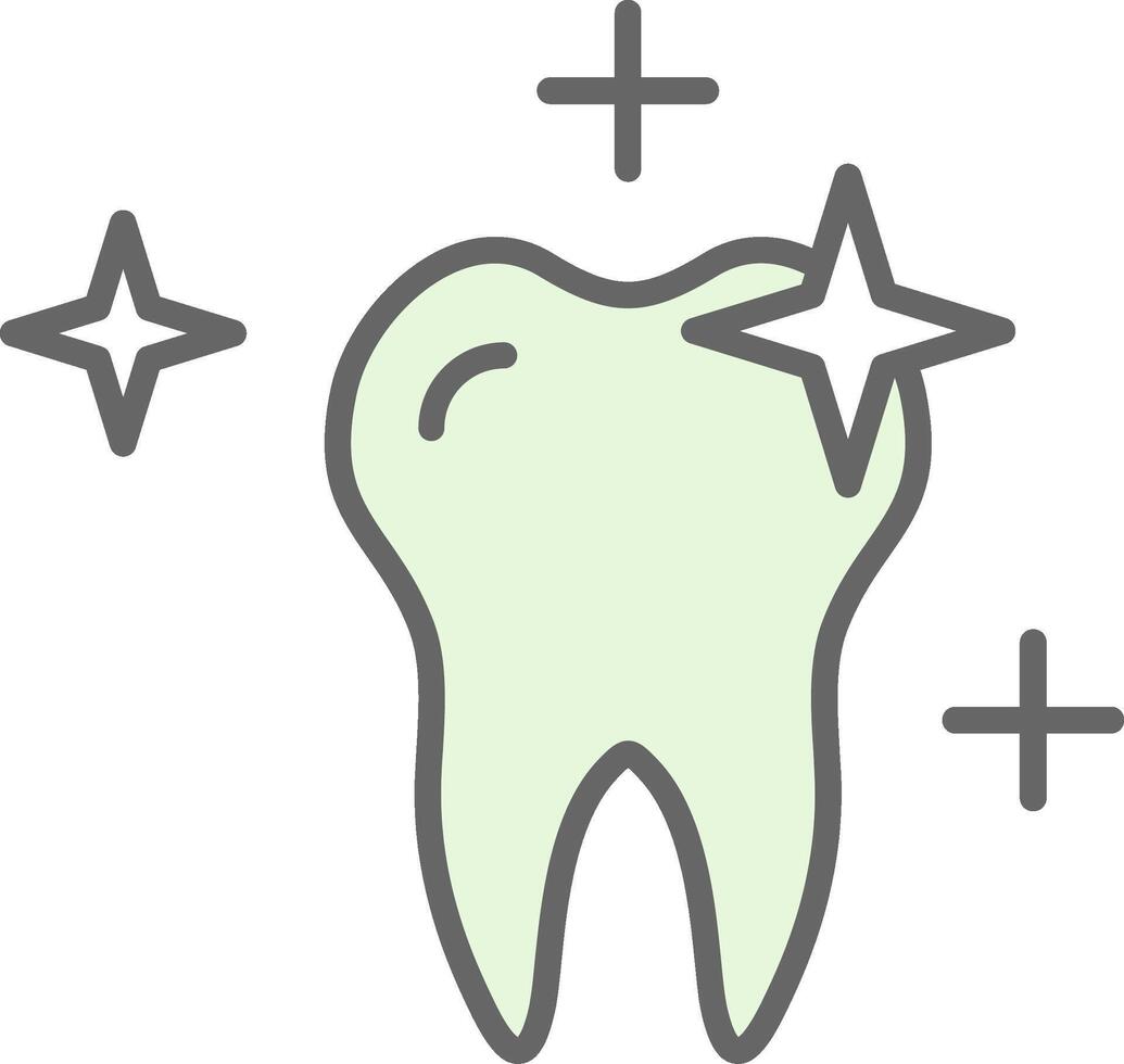 Clean Tooth Fillay Icon Design vector