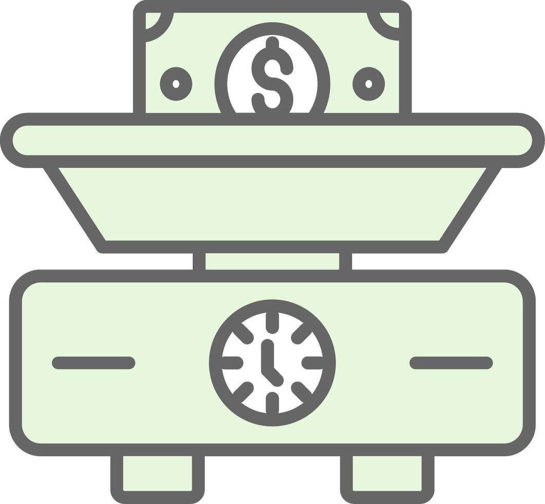 Weighing Scale Fillay Icon Design vector