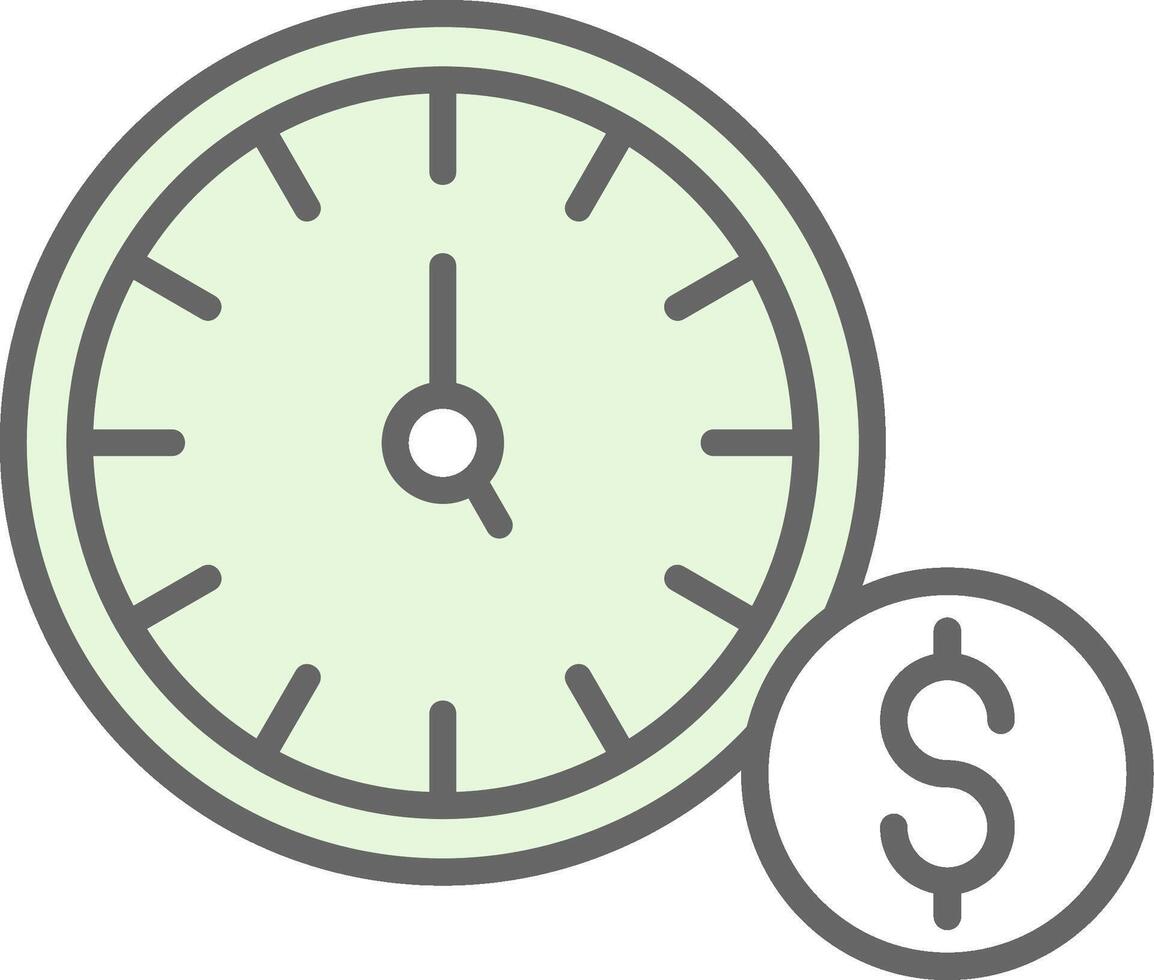 Time Is Money Fillay Icon Design vector