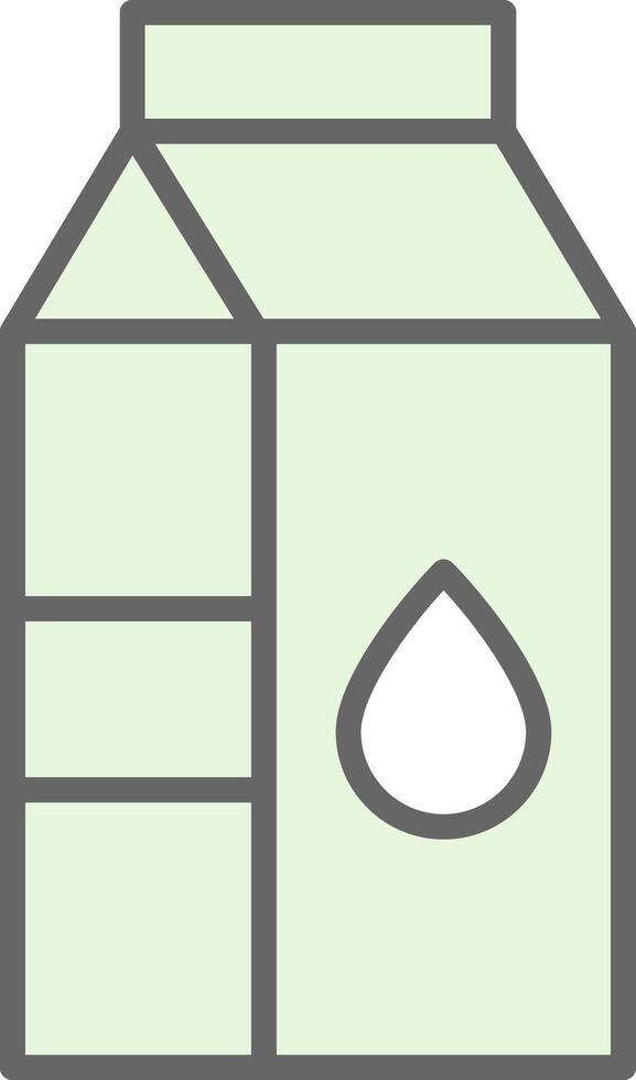 Milk Carton Fillay Icon Design vector