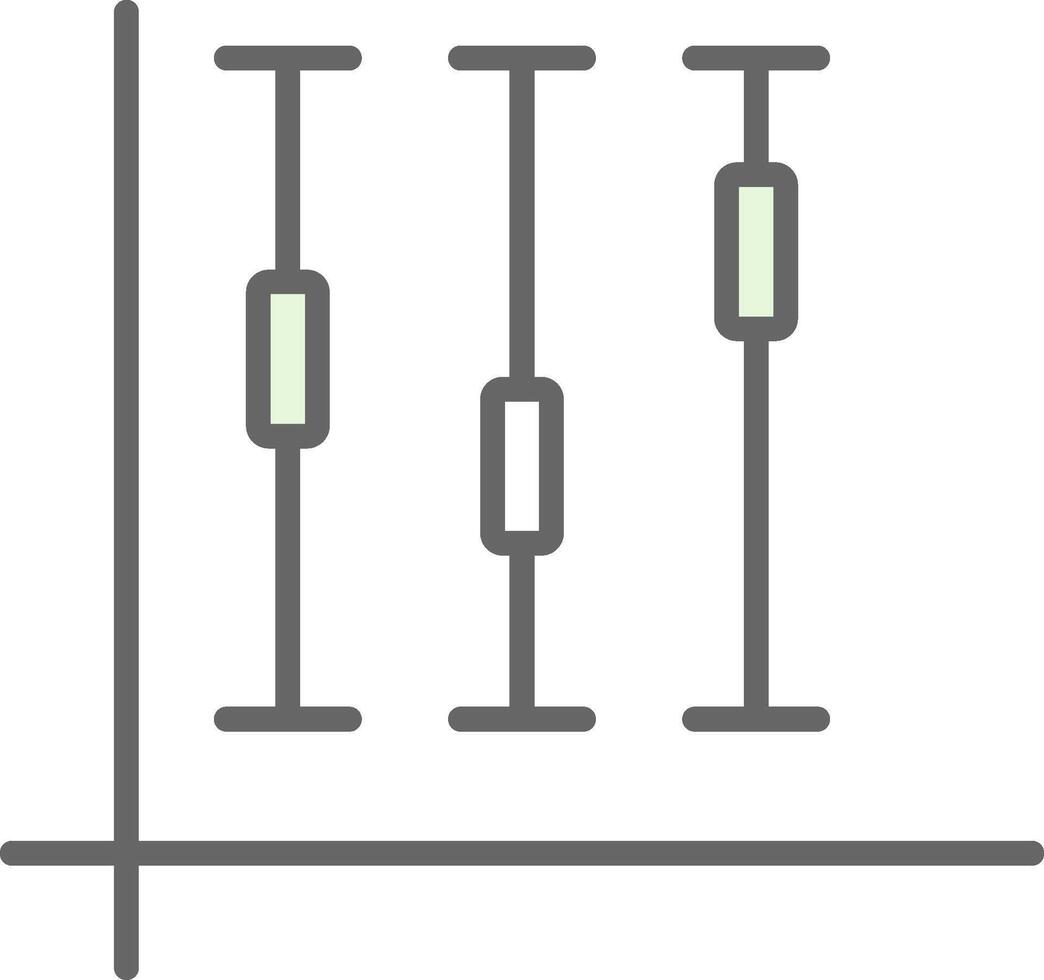 Box Plot Fillay Icon Design vector