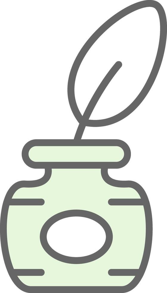 Feather Pen Fillay Icon Design vector