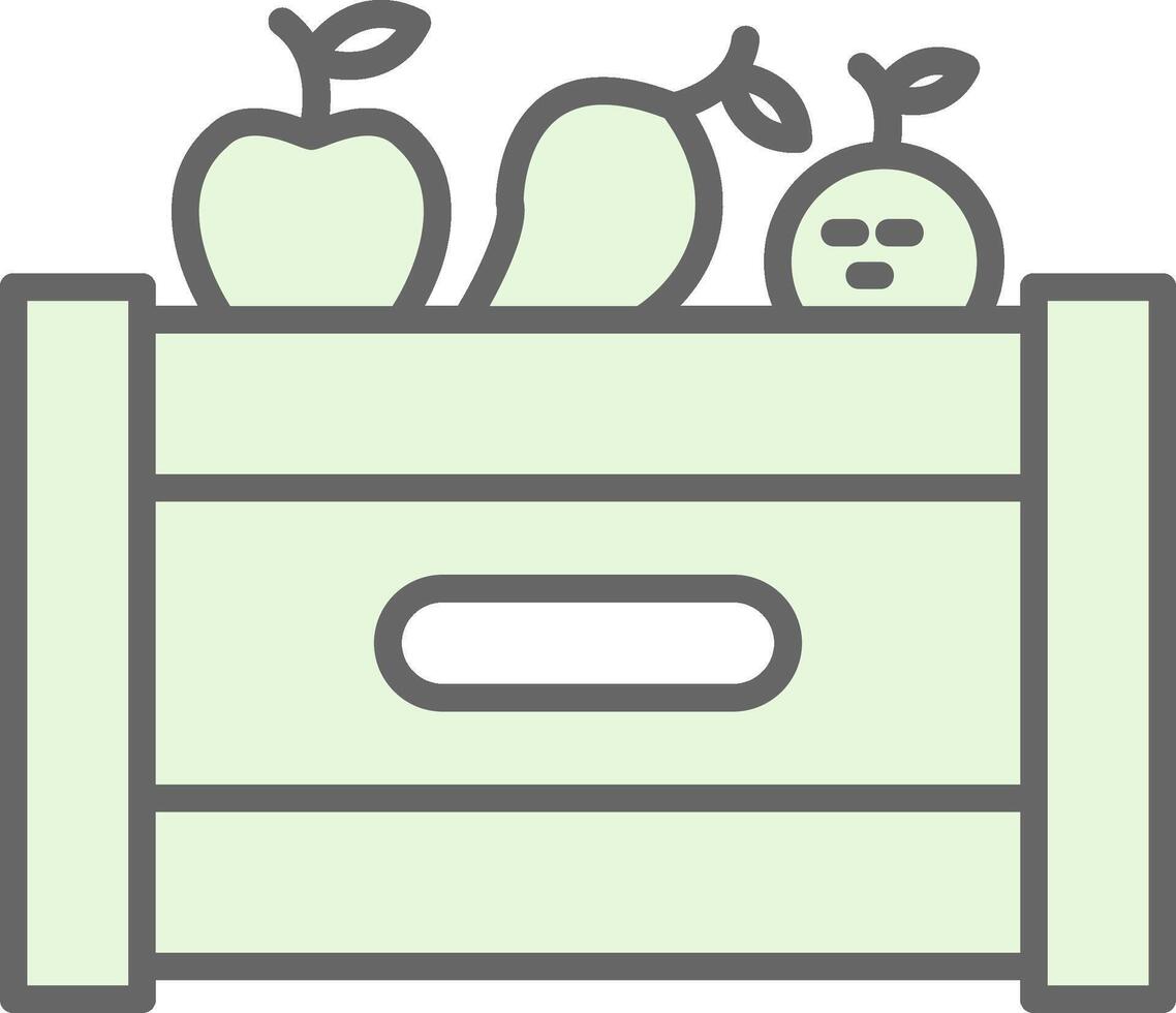 Fruta caja relleno icono diseño vector