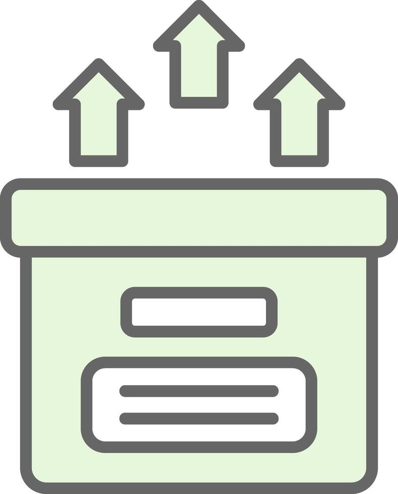 Storage Box Fillay Icon Design vector