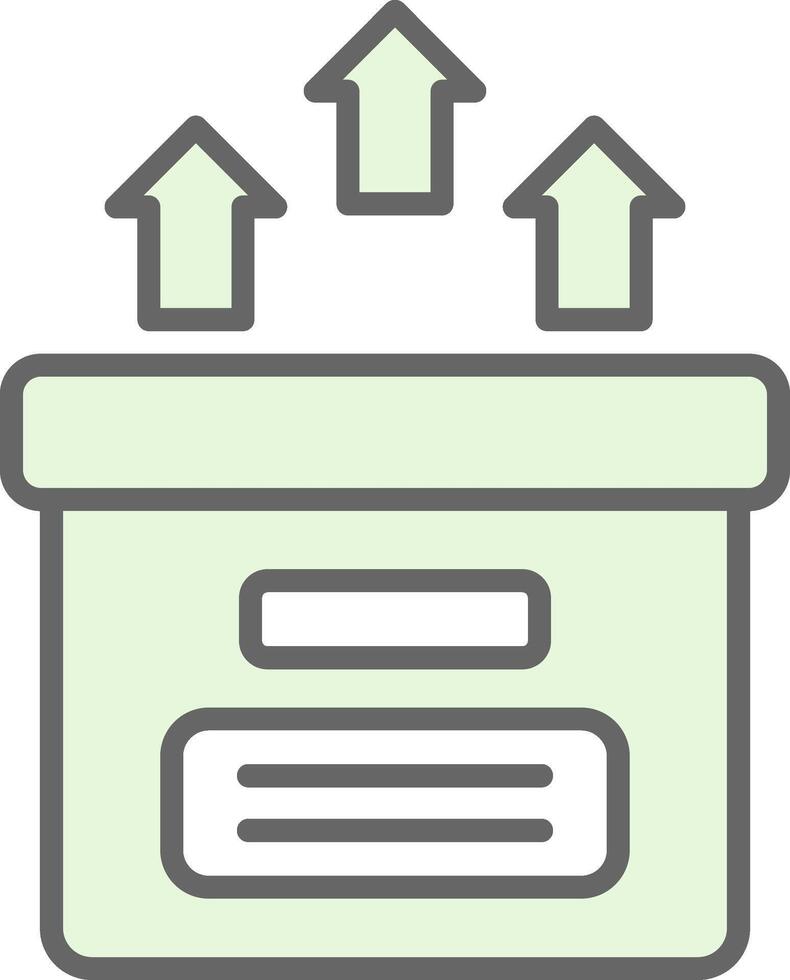 Storage Box Fillay Icon Design vector