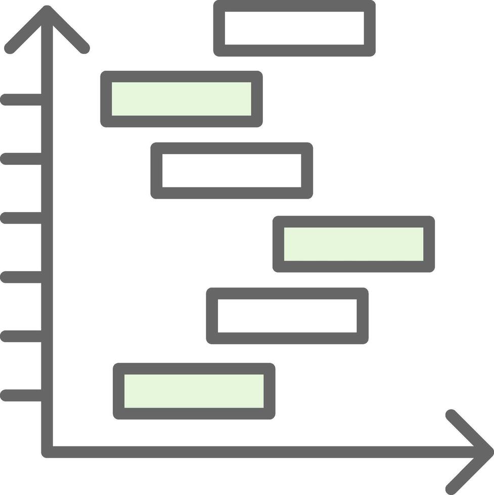 Gnatt Chart Fillay Icon Design vector