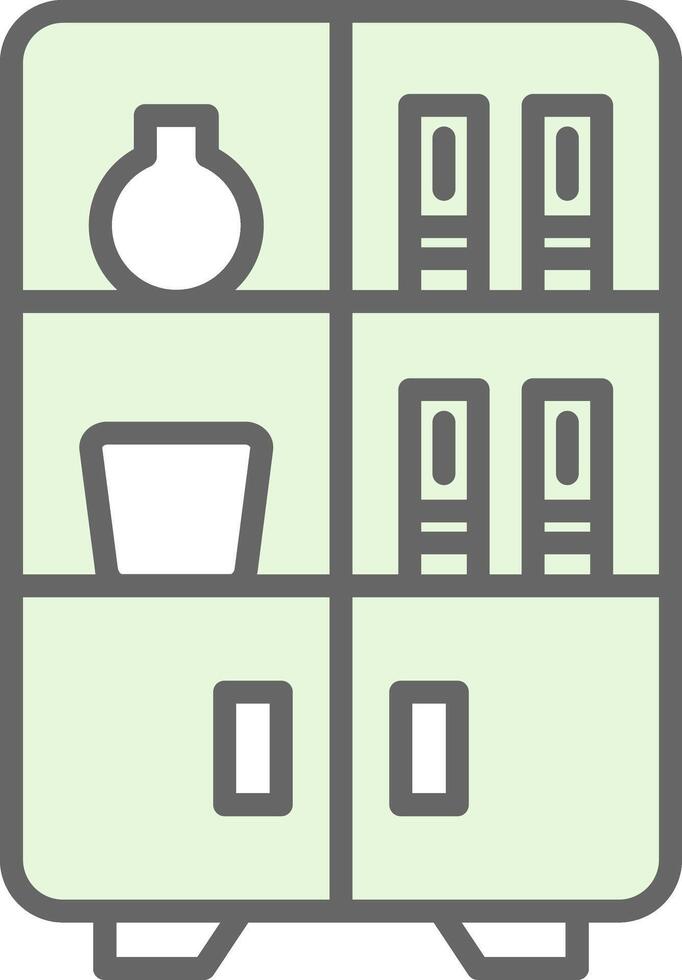 Display Case Fillay Icon Design vector