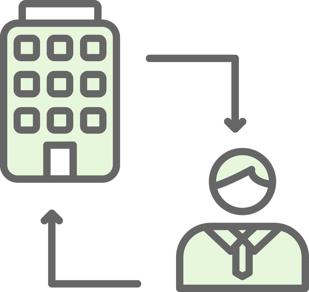 B2c Fillay Icon Design vector