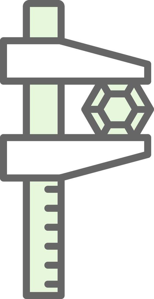 Caliper Fillay Icon Design vector