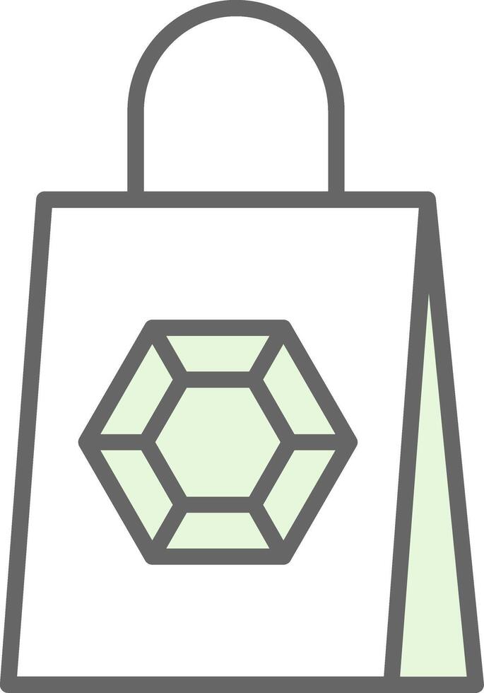 Shopping Bag Fillay Icon Design vector