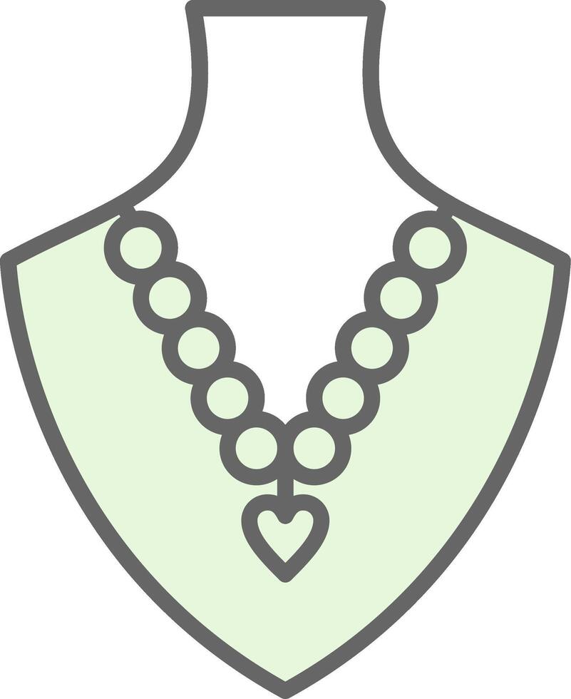 perla collar relleno icono diseño vector