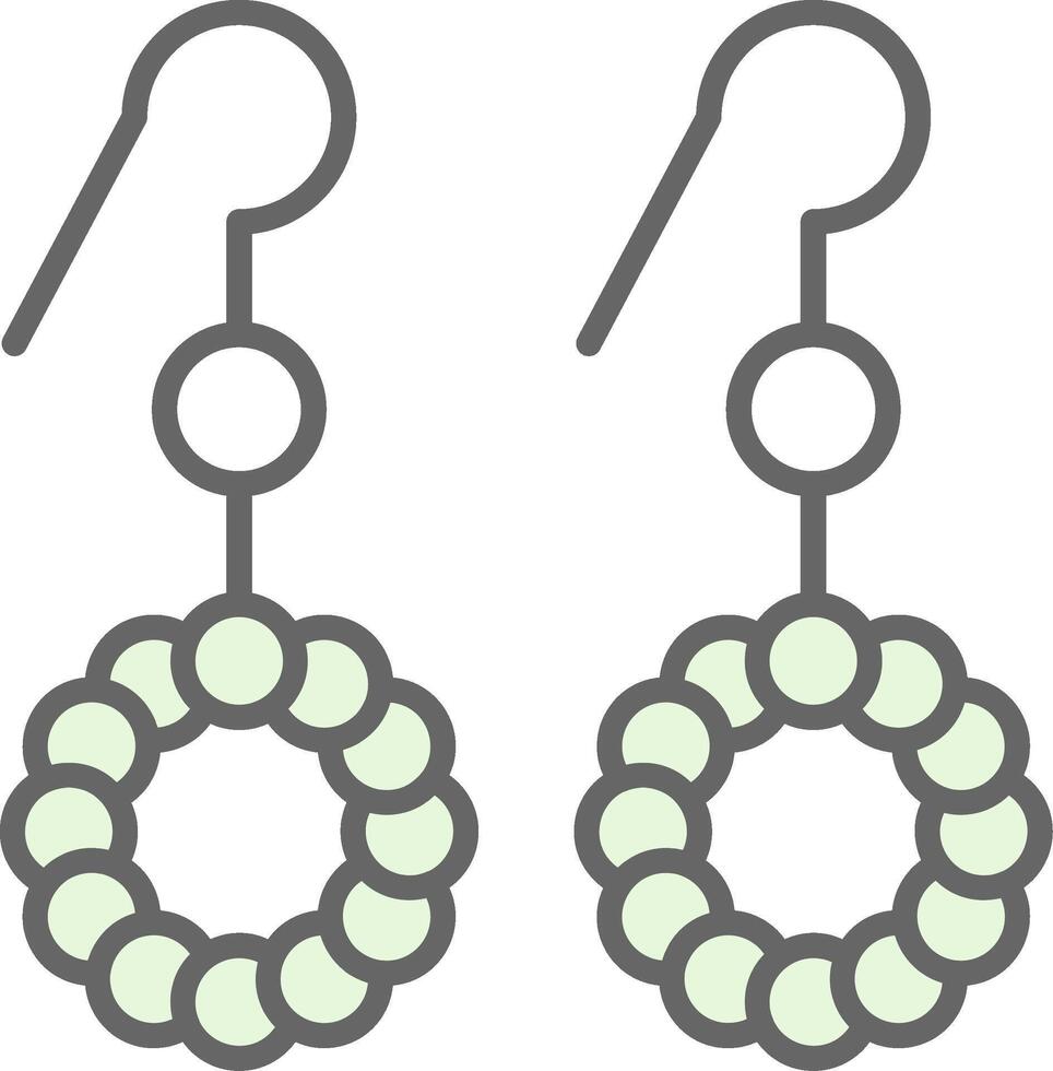 Earrings Fillay Icon Design vector