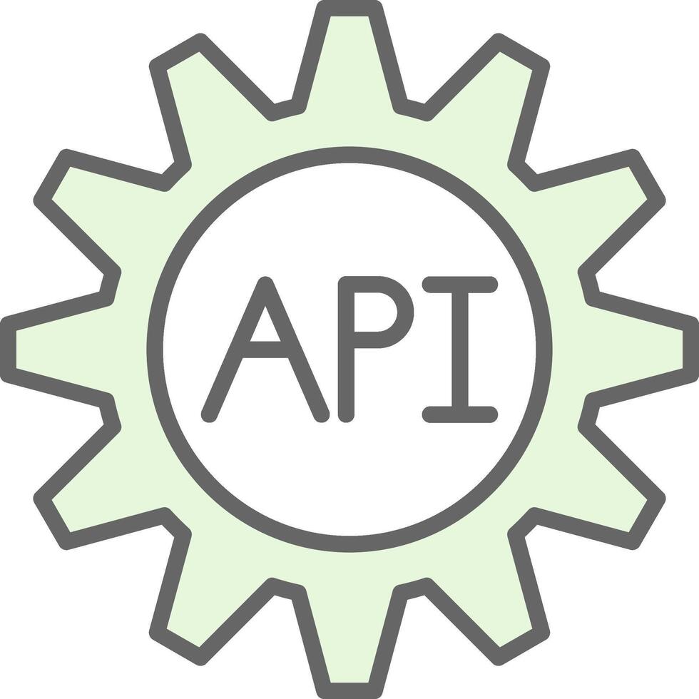 api relleno icono diseño vector