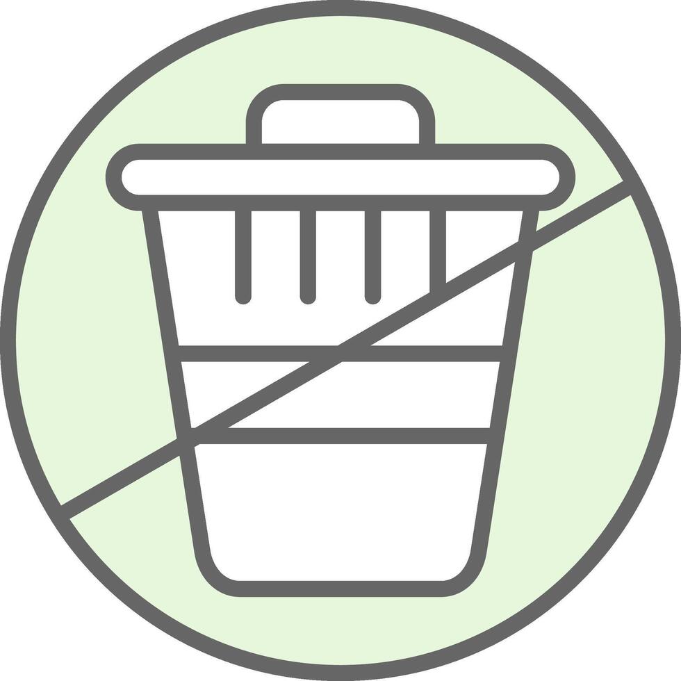 Zero Waste Fillay Icon Design vector