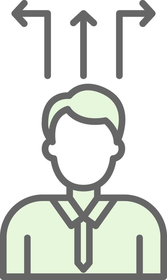 Decision Making Fillay Icon Design vector