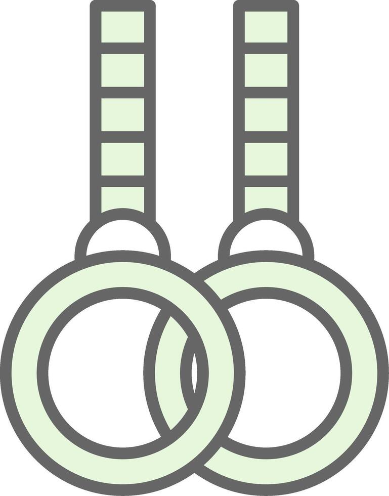 Gymnastic Rings Fillay Icon Design vector