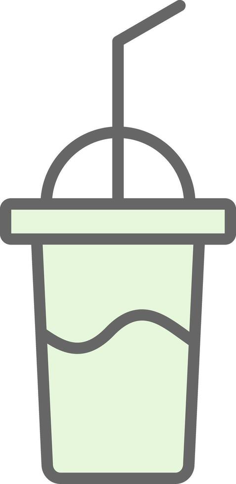 Milkshake Fillay Icon Design vector