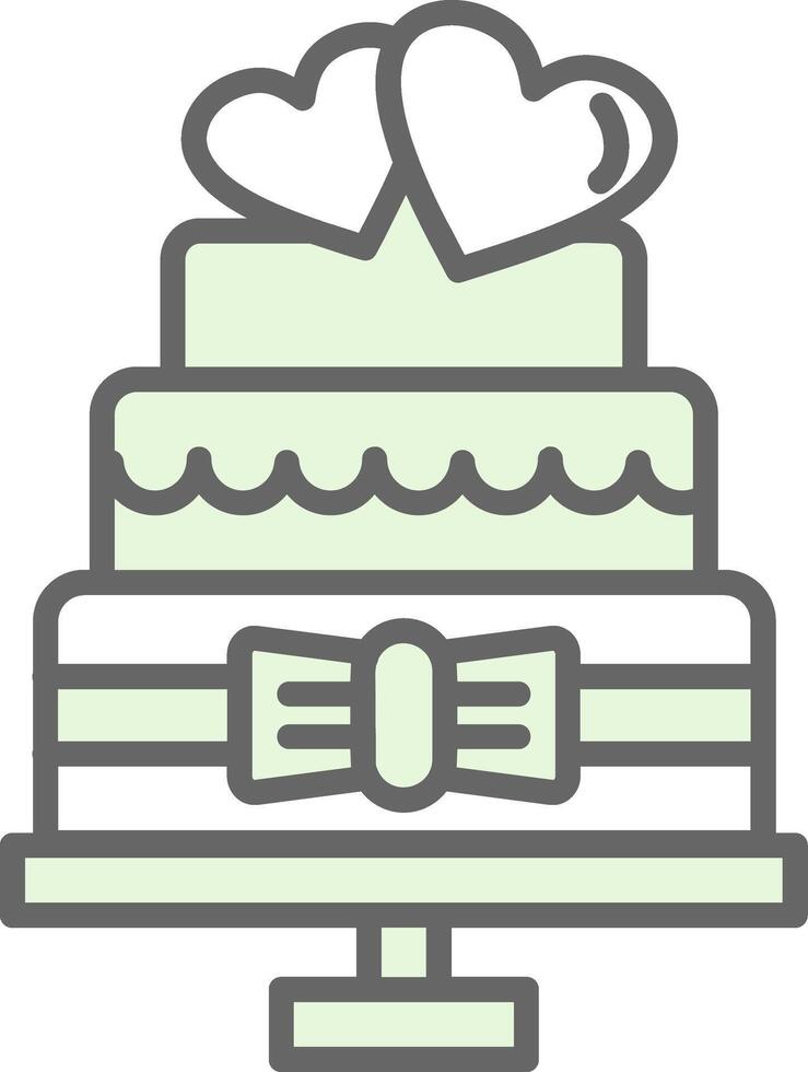 Wedding Cake Fillay Icon Design vector