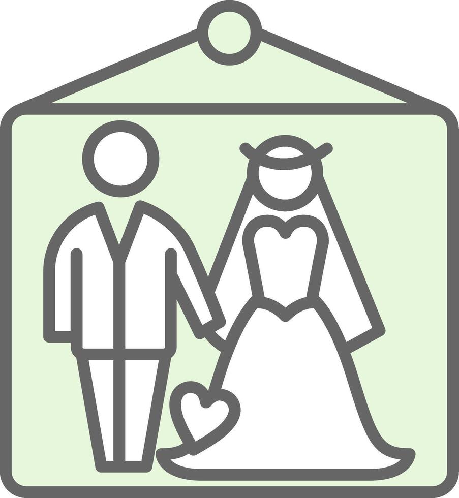 Wedding Photos Fillay Icon Design vector