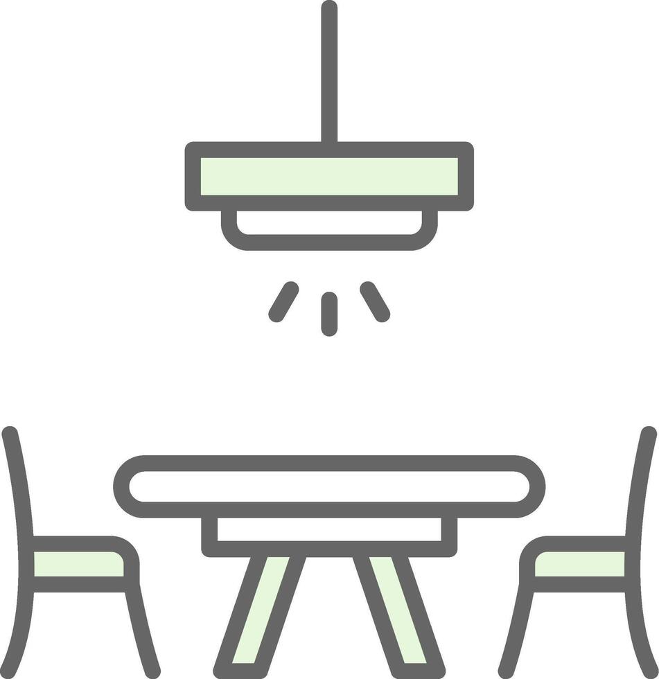Dinner Table Fillay Icon Design vector