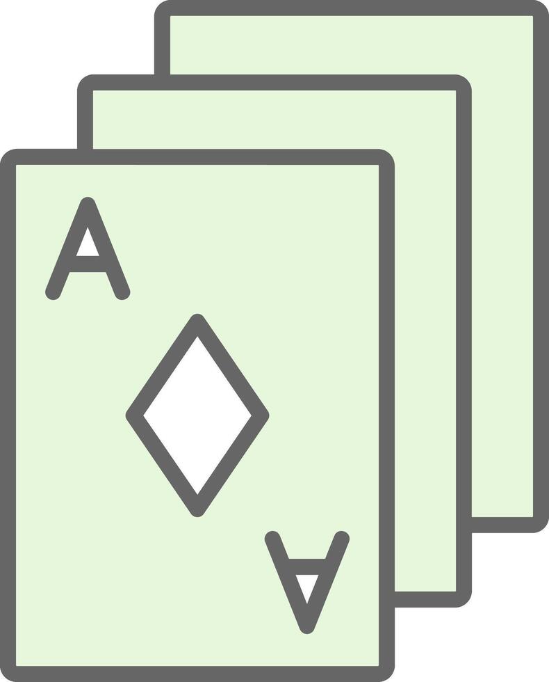 Poker Cards Fillay Icon Design vector