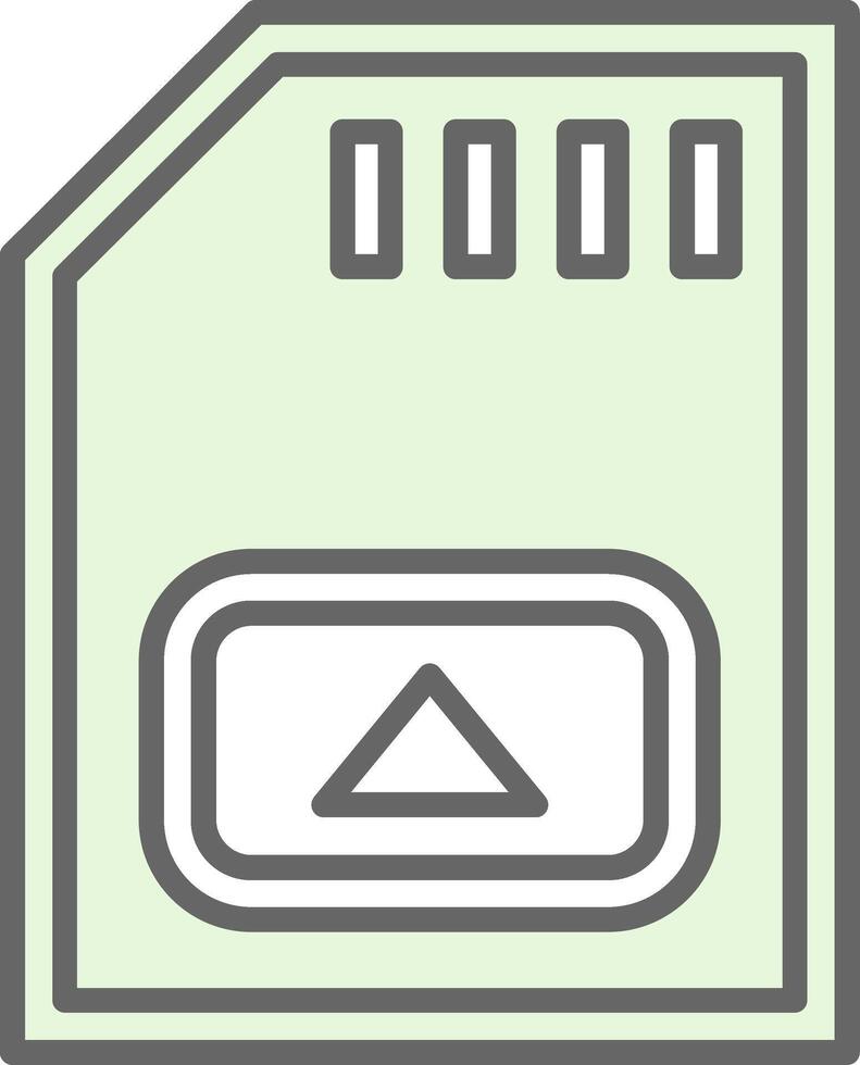 Memory Card Fillay Icon Design vector