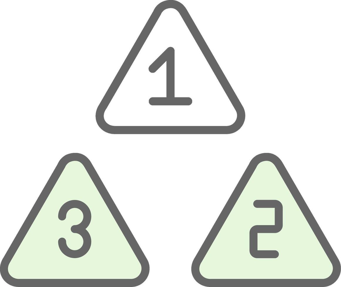 Numbers Fillay Icon Design vector